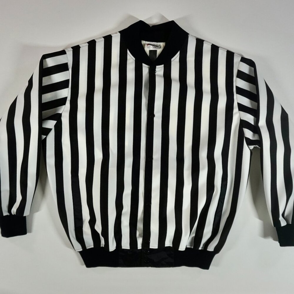 Honig's Whistle Stop Reversible Jacket Men's Size Large Referee Striped